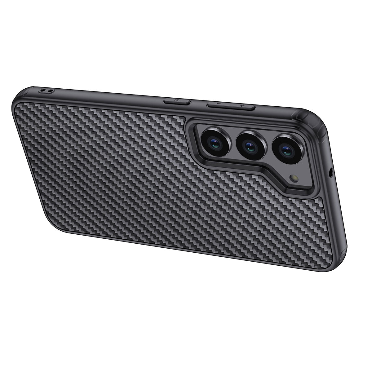 Galaxy S23 Kılıf Aramid Karbon Fiber M-safe Özellikli Wlons Radison Kapak Siyah