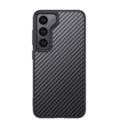 Galaxy S23 Kılıf Aramid Karbon Fiber M-safe Özellikli Wlons Radison Kapak Siyah