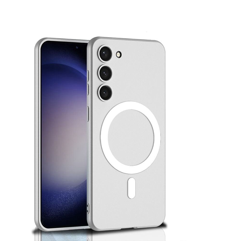 Galaxy S23 Kılıf Wireless Şarj Özellikli Zore Kıpta M-safe Silikon Kapak