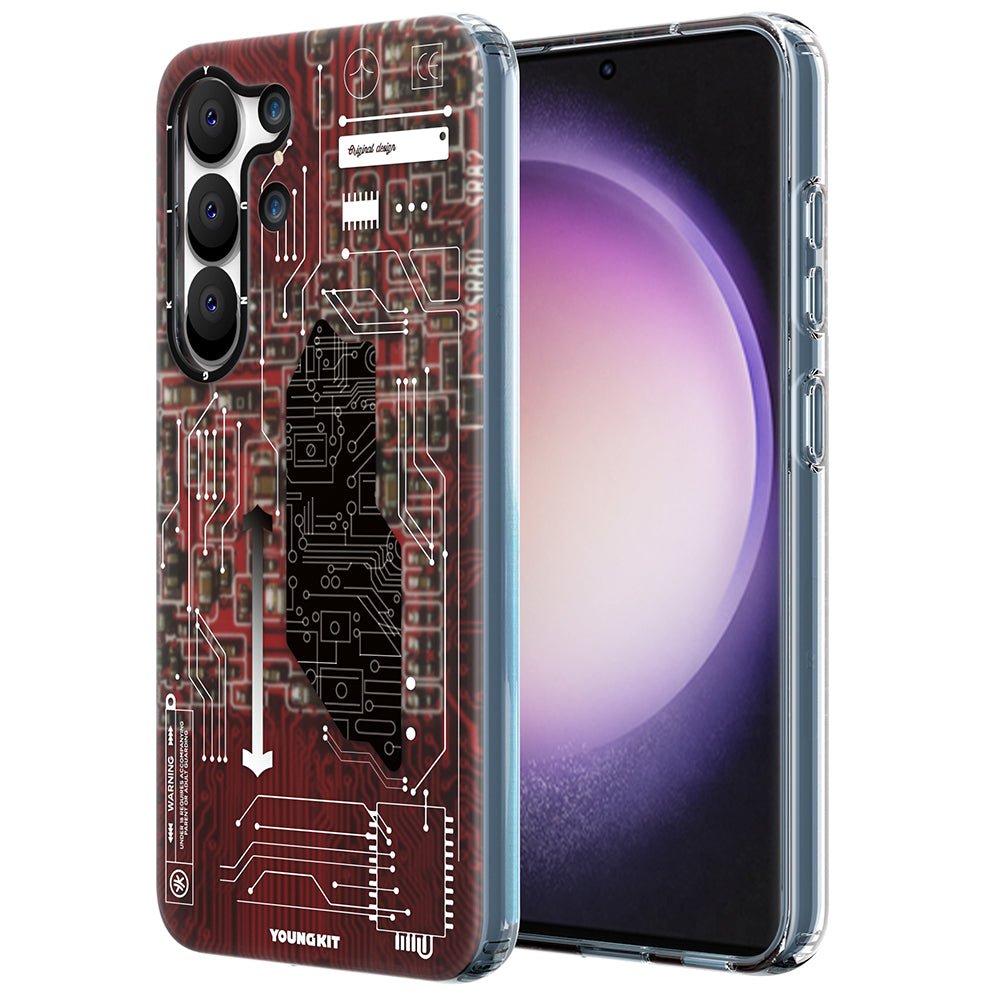 Galaxy S23 Case YoungKit Technology Series Cover Red 