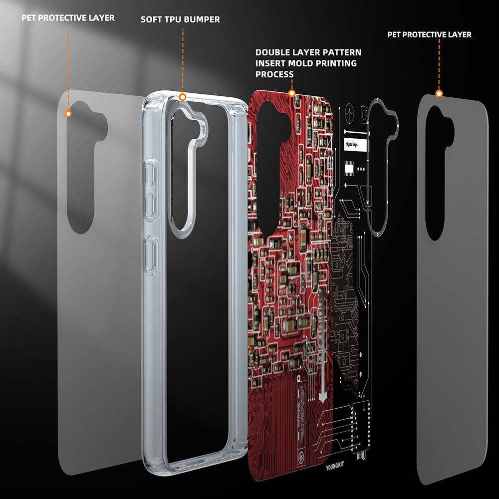 Galaxy S23 Case YoungKit Technology Series Cover White 