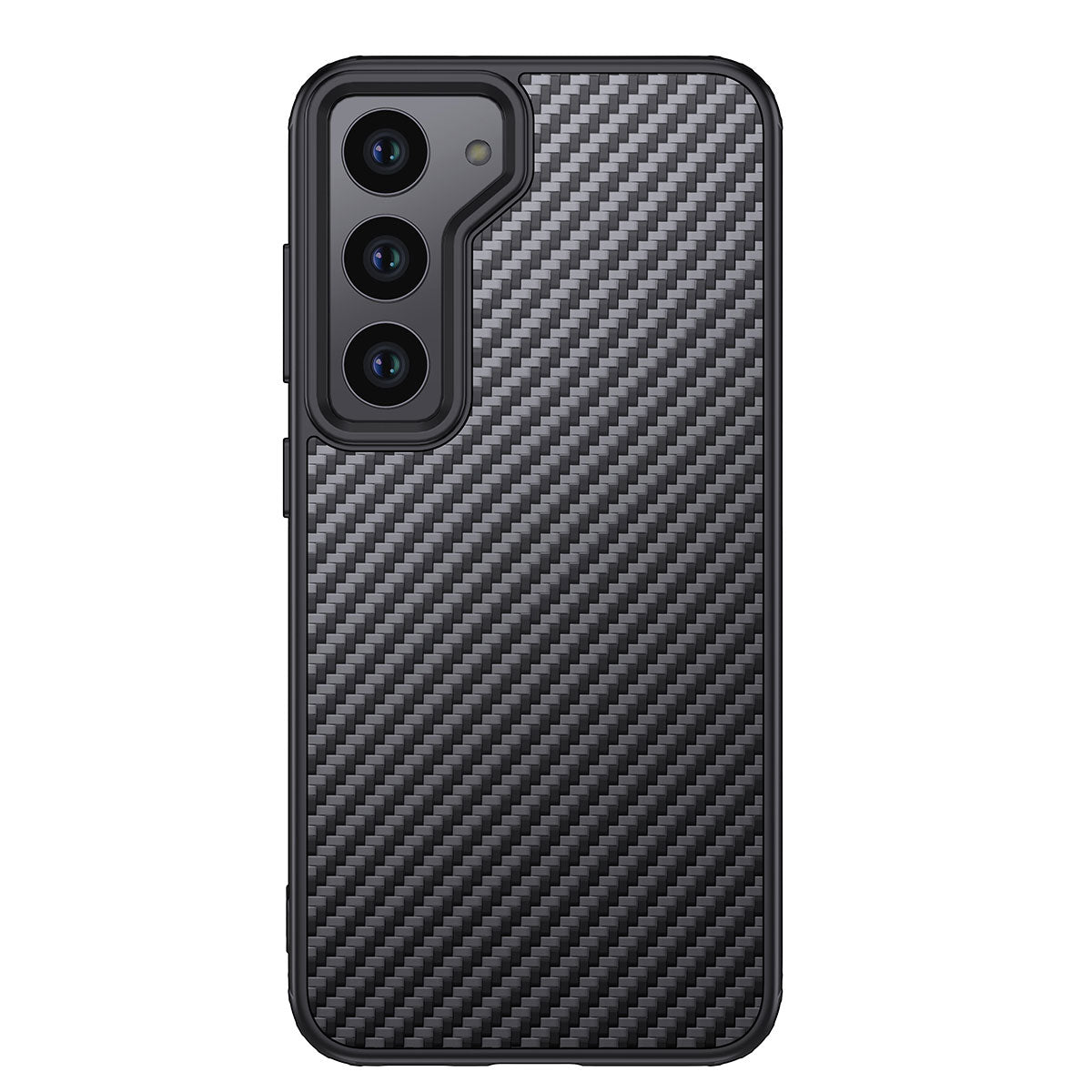 Galaxy S23 Plus Kılıf Aramid Karbon Fiber M-safe Özellikli Wlons Radison Kapak Siyah