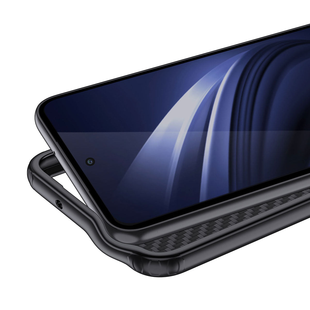 Galaxy S23 Plus Kılıf Aramid Karbon Fiber M-safe Özellikli Wlons Radison Kapak Siyah