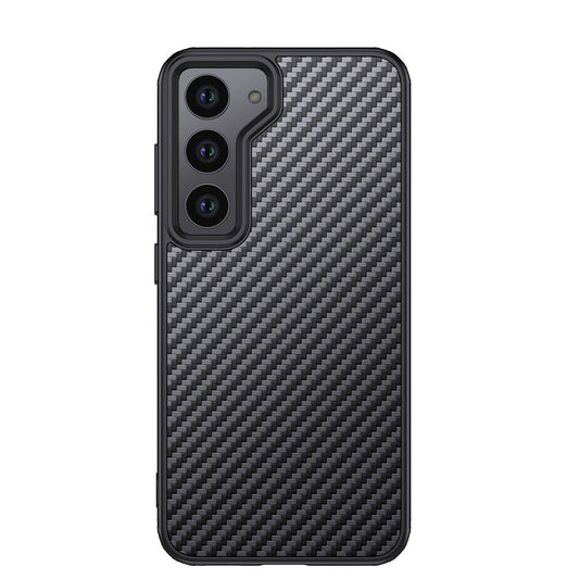 Galaxy S23 Plus Kılıf Aramid Karbon Fiber M-safe Özellikli Wlons Radison Kapak Siyah