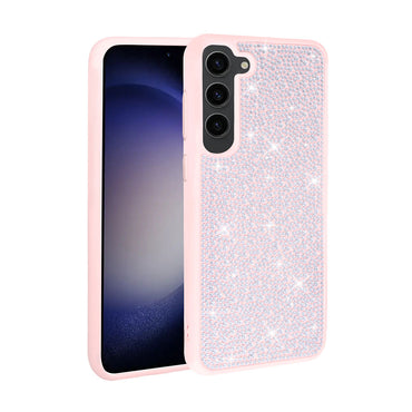 Galaxy S23 Plus Case Shiny Stone Design Zore Stone Cover Blue Open