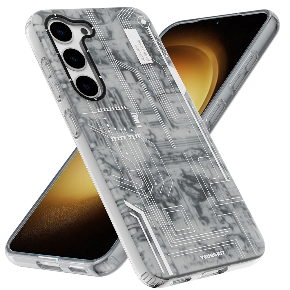 Galaxy S23 Plus Case YoungKit Technology Series Cover White 