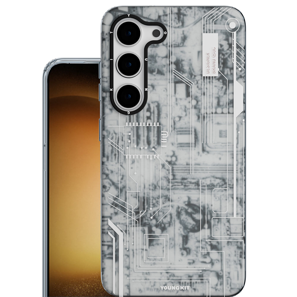 Galaxy S23 Plus Case YoungKit Technology Series Cover White 