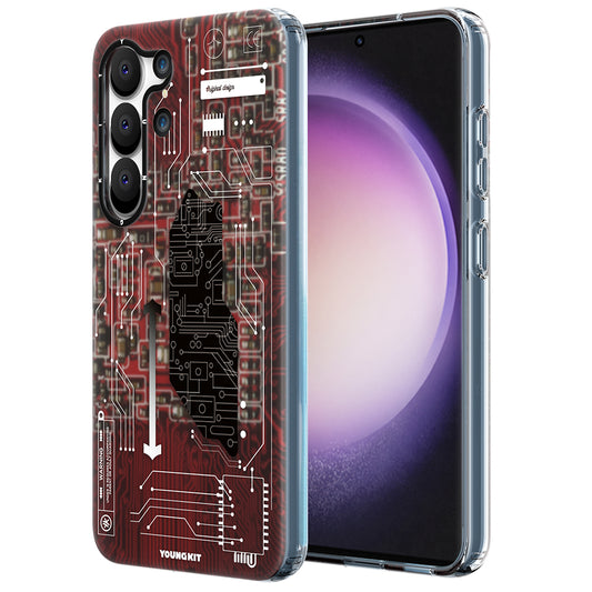 Galaxy S23 Plus Case YoungKit Technology Series Cover Red 