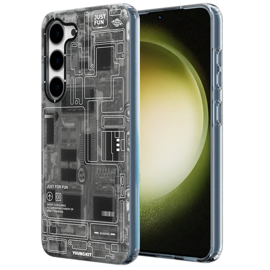 Galaxy S23 Plus Case YoungKit Technology Series Cover Black 