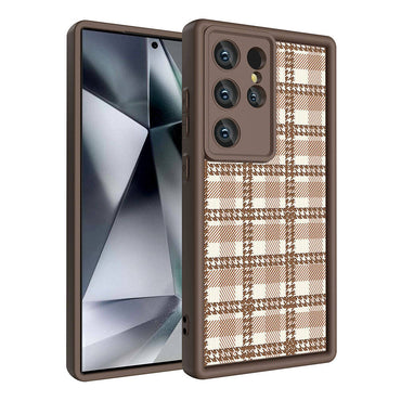 Galaxy S23 Ultra Case Camera Protection Printed Back Surface Zore Classy Cover Black 