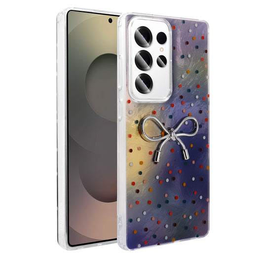 Galaxy S23 Ultra Case Camera Protection Figured Zore Ponti Silicone Cover Lilac 