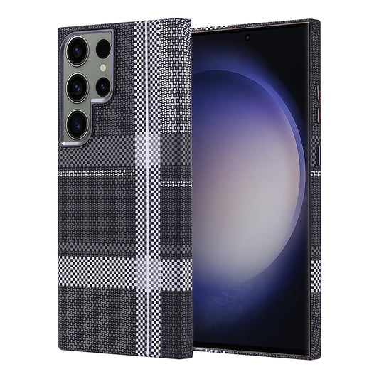 Galaxy S23 Ultra Case M-safe Charging Feature Carbon Fiber Look Zore Nekst Cover Gray-Black 