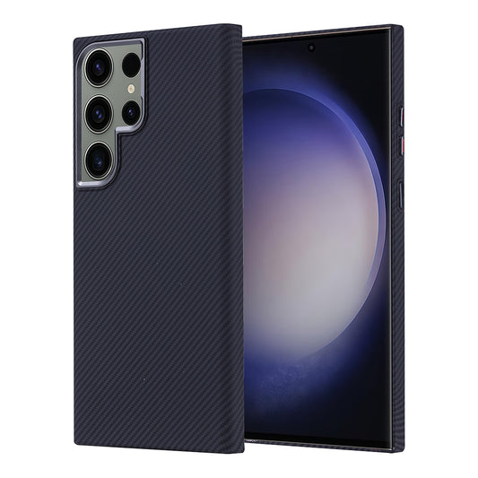 Galaxy S23 Ultra Case with M-safe Charging Function Carbon Fiber Look Zore Nekst Cover Black 