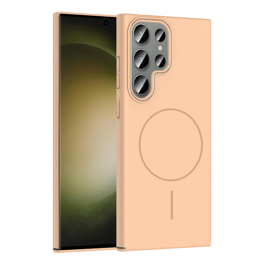 Galaxy S23 Ultra Case Zore Ruby Hard Cover Desert Titanium with M-safe Charging 