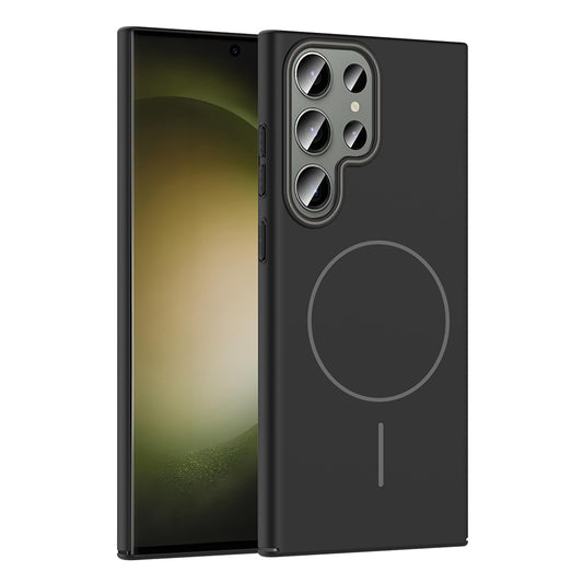 Galaxy S23 Ultra Case Zore Ruby Hard Cover Black with M-safe Charging 