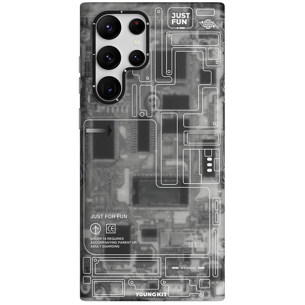 Galaxy S23 Ultra Case YoungKit Technology Series Cover Red 