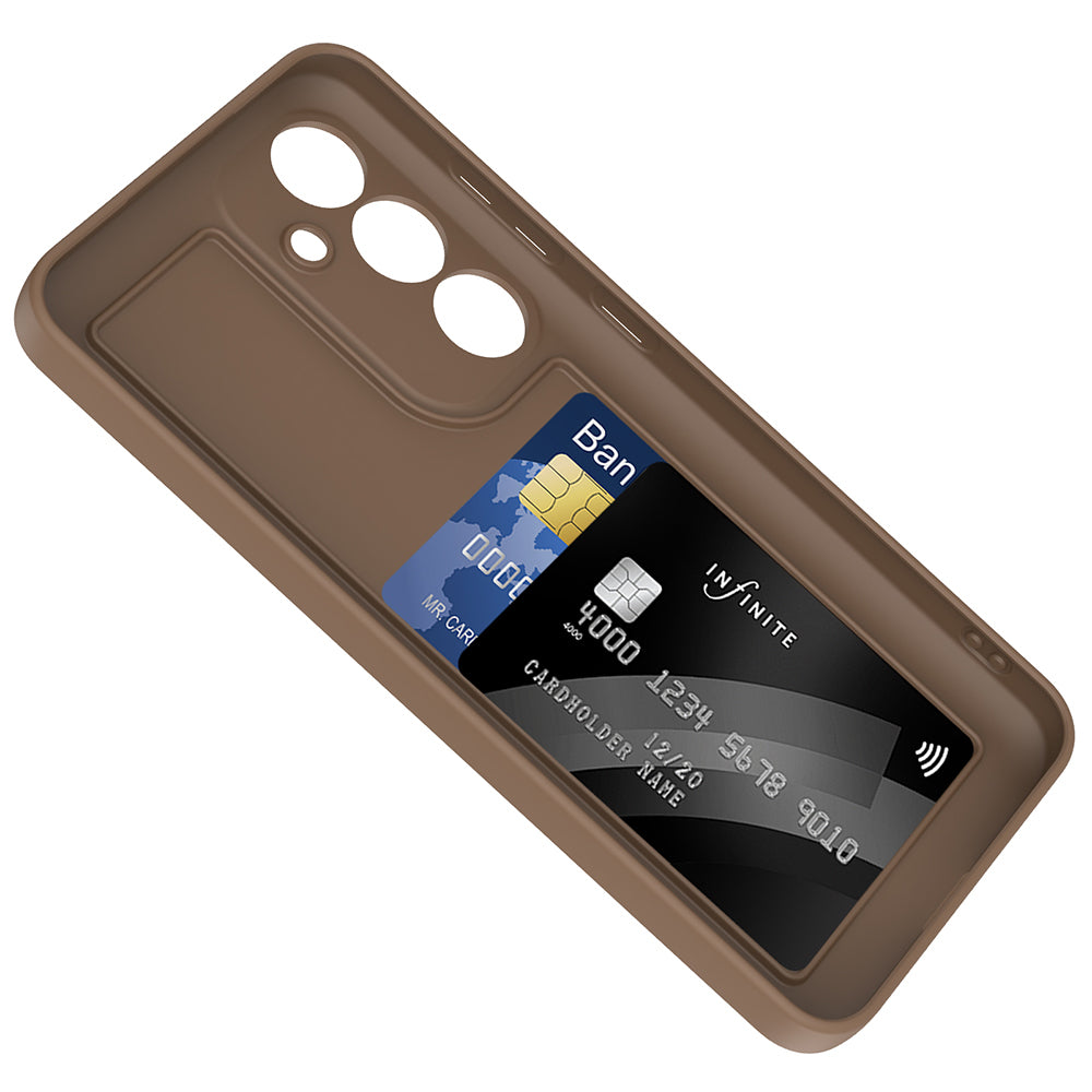 Galaxy S24 FE Case Camera Protection Card Holder Zore Vitra Cover Plum