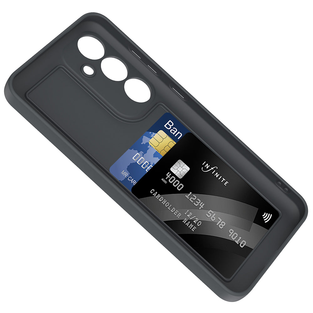 Galaxy S24 FE Case Camera Protection Card Holder Zore Vitra Cover Plum