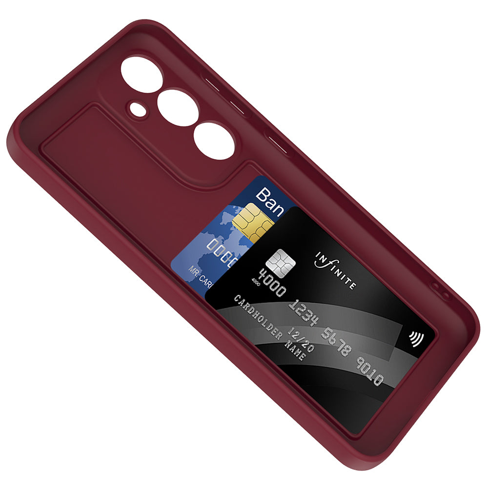 Galaxy S24 FE Case Camera Protection Card Holder Zore Vitra Cover Plum