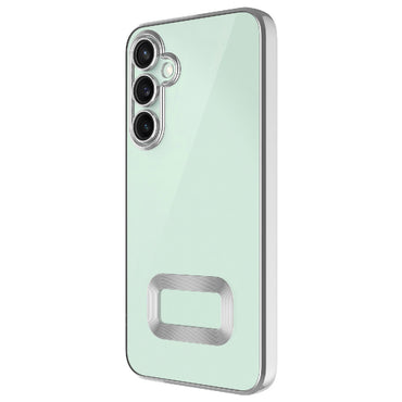 Galaxy S24 FE Case Camera Protection Logo Showing Zore Omega Cover Rose Gold 