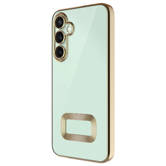 Galaxy S24 FE Case Camera Protection Logo Showing Zore Omega Cover Gold 