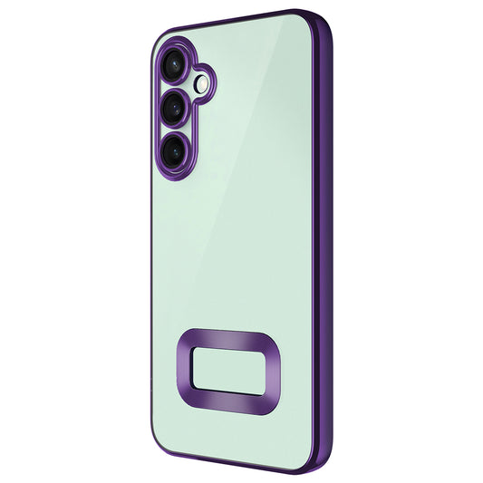 Galaxy S24 FE Case Camera Protection Logo Showing Zore Omega Cover Deep Purple 