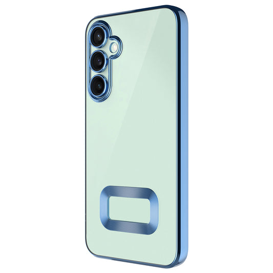 Galaxy S24 FE Case Camera Protection Logo Showing Zore Omega Cover Sierra Blue 