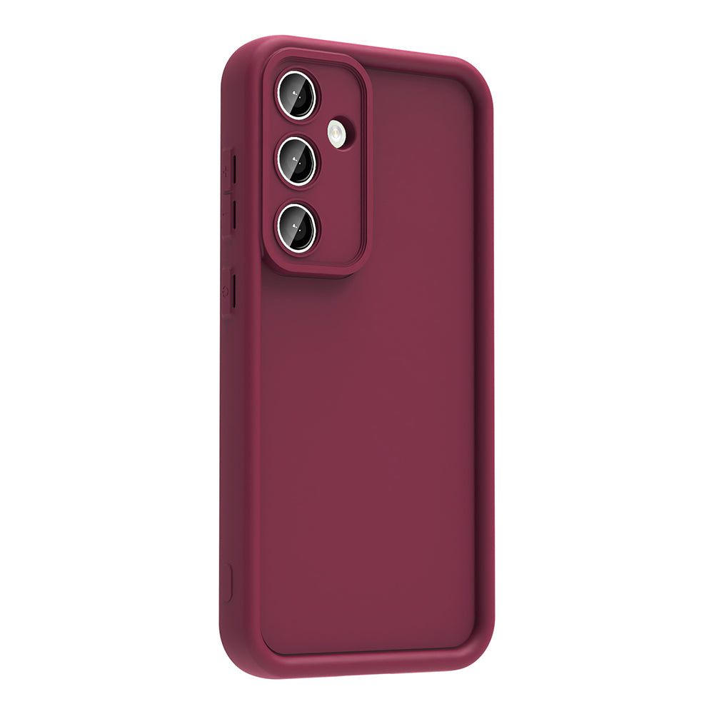 Galaxy S24 FE Case Camera Protection Zore Pineapple Cover Plum 