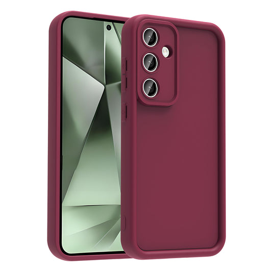 Galaxy S24 FE Case Camera Protection Zore Pineapple Cover Plum 