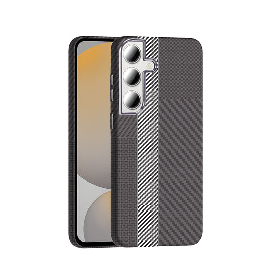 Galaxy S24 FE Case M-safe Charging Feature Carbon Fiber Look Zore Gros Cover Gray-Black 