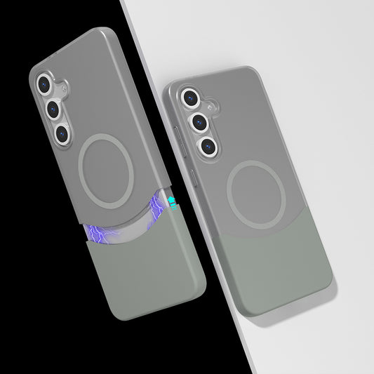 Galaxy S24 FE Case M-Safe Charging Magnetic Zore Double Cover Gray