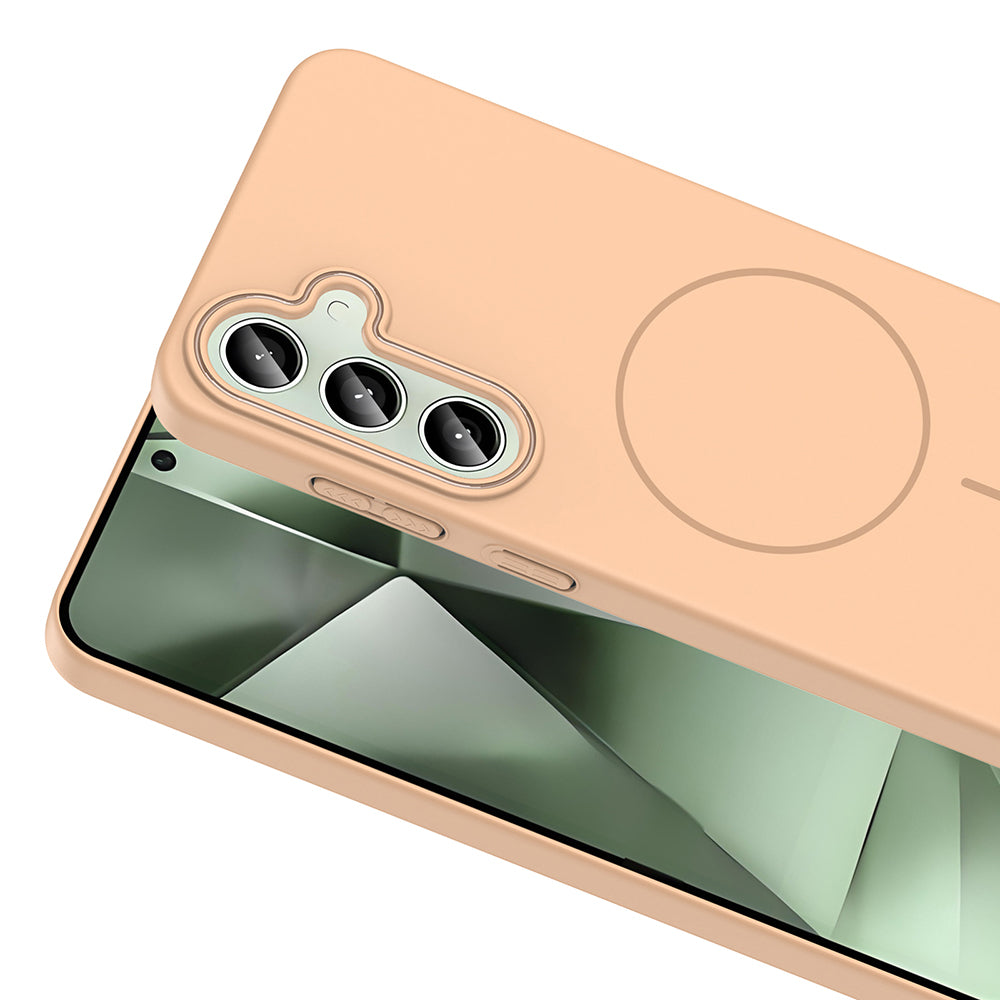 Galaxy S24 FE Kılıf M-safe Şarj Özellikli Zore Ruby Sert Kapak Gri