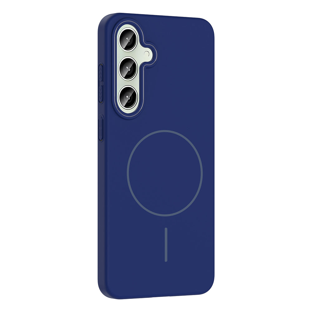 Galaxy S24 FE Case Zore Ruby Hard Cover Navy Blue with M-safe Charging Feature 