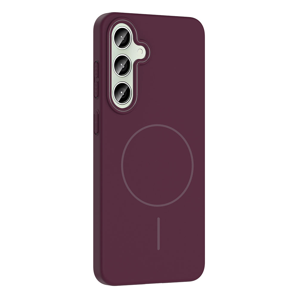 Galaxy S24 FE Case Zore Ruby Hard Cover Black with M-safe Charging Feature 