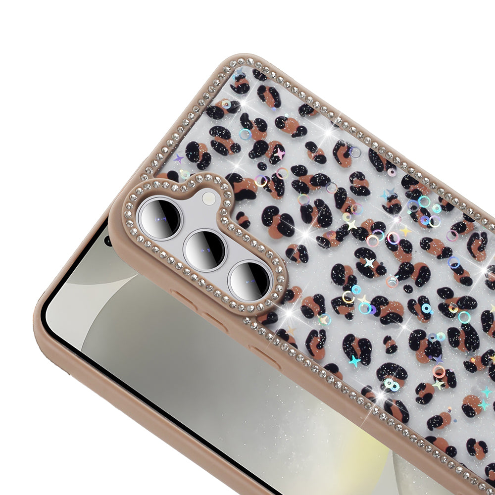 Galaxy S24 FE Case Stone and Glitter Design Zore Azra Cover Black