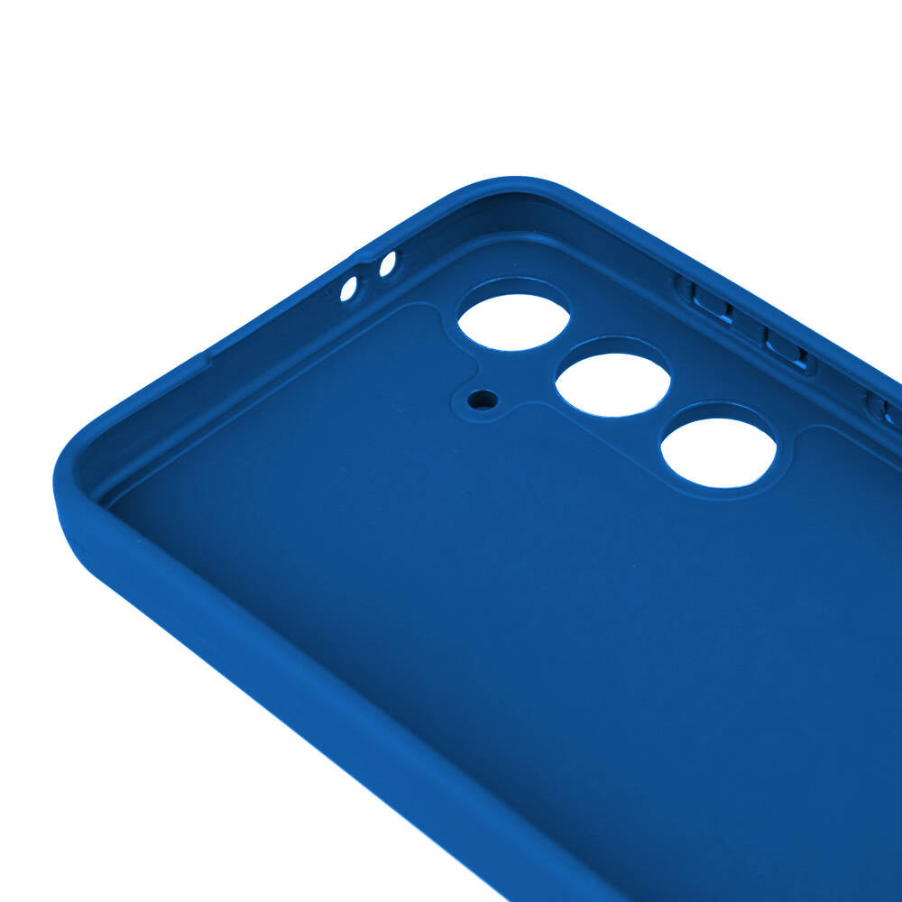 Galaxy S24 FE Case Zore Piping Silicone Navy Blue