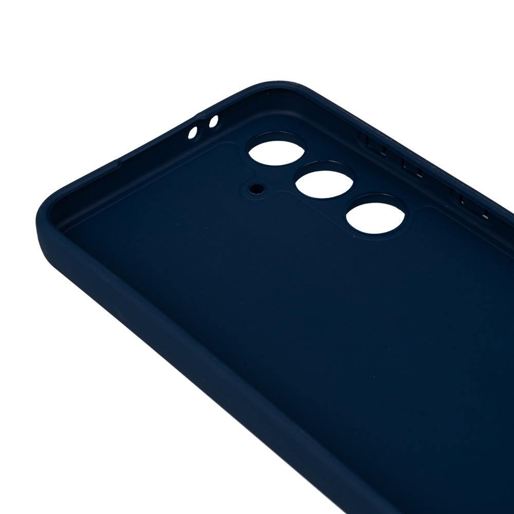 Galaxy S24 FE Case Zore Piping Silicone Navy Blue