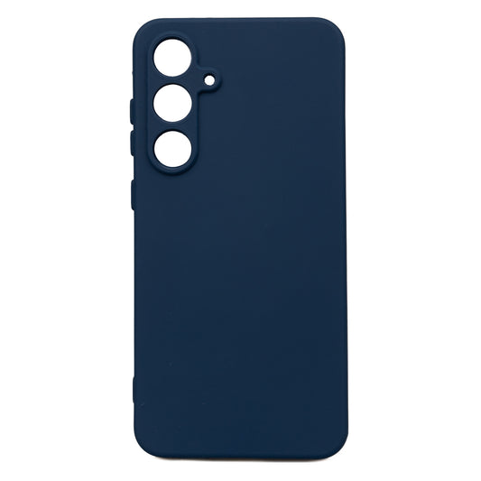 Galaxy S24 FE Case Zore Piping Silicone Navy Blue