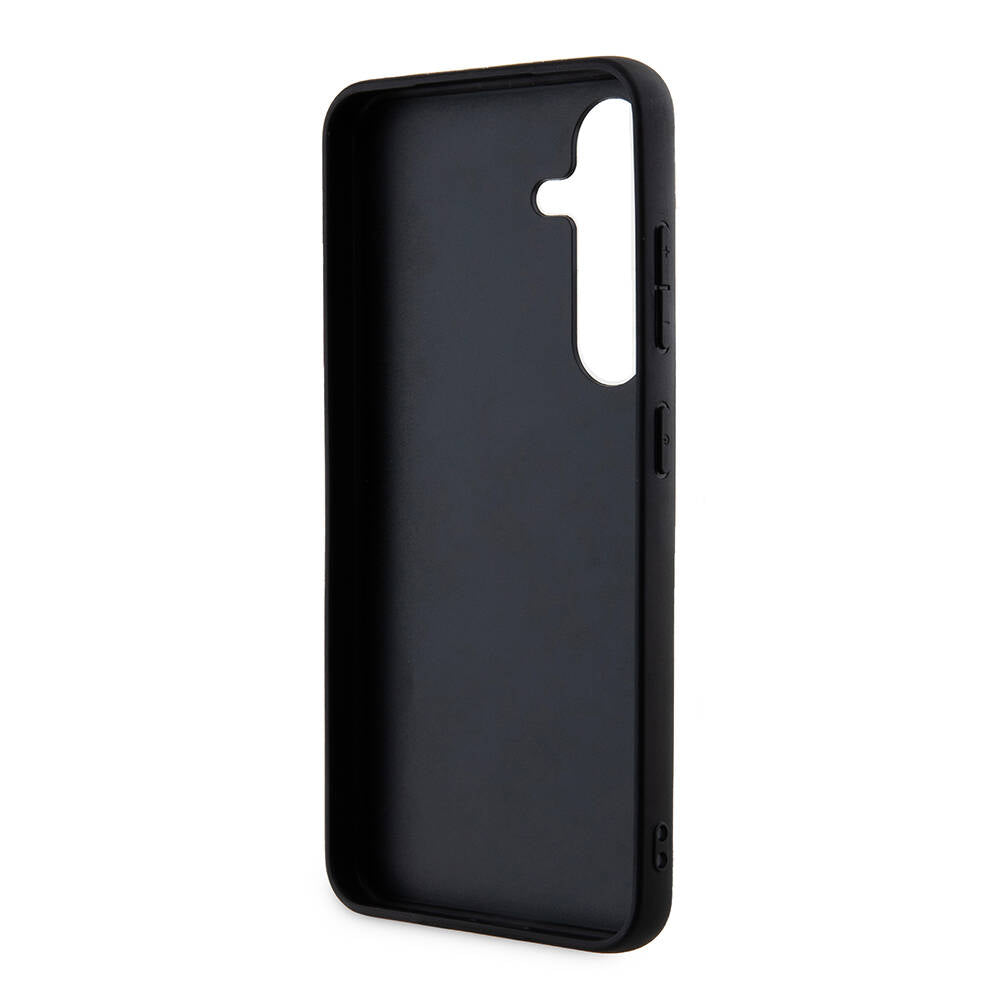 Galaxy S24 Case Guess Original Licensed PU Triangle Logo 4G Patterned Cover White