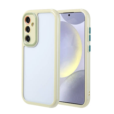 Galaxy S24 Case Camera Protection Colorful Edge and Frame Design Zore Vitamin Cover Green 