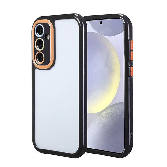 Galaxy S24 Case Camera Protection Colorful Edge and Frame Design Zore Vitamin Cover Black 