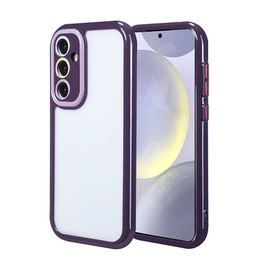 Galaxy S24 Case Camera Protection Colorful Edge and Frame Design Zore Vitamin Cover Deep Purple 