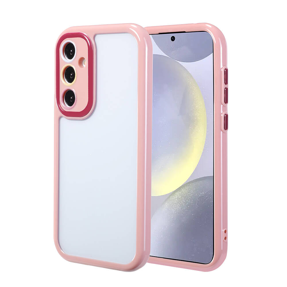 Galaxy S24 Case Camera Protection Colorful Edge and Frame Design Zore Vitamin Cover Plum 
