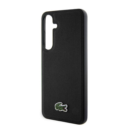 Galaxy S24 Kılıf Lacoste Orjinal Lisanslı PU Pike Desenli Arka Yüzey İkonik Timsah Dokuma Logolu Kapak Yeşil