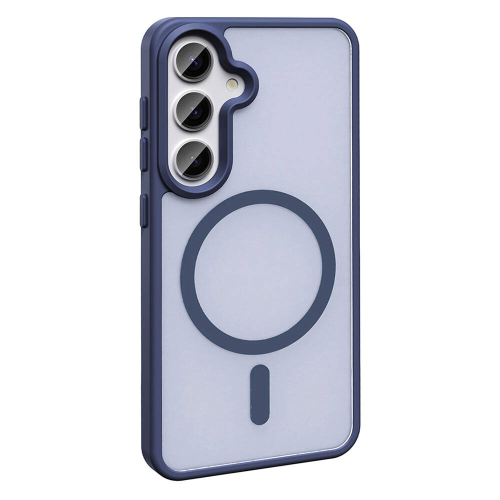 Galaxy S24 Case M-safe Charging Feature Matte Back Surface Zore Sio Cover Gray 