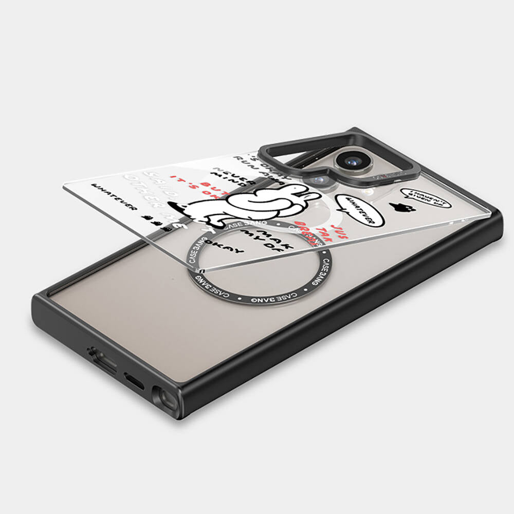 Galaxy S24 M-safe Şarj Özellikli Casebang Chill Out Serisi Mıknatıslı Arka Panel Siyah