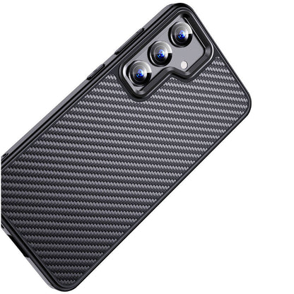 Galaxy S24 Plus Kılıf Aramid Karbon Fiber M-safe Özellikli Wlons Radison Kapak Siyah