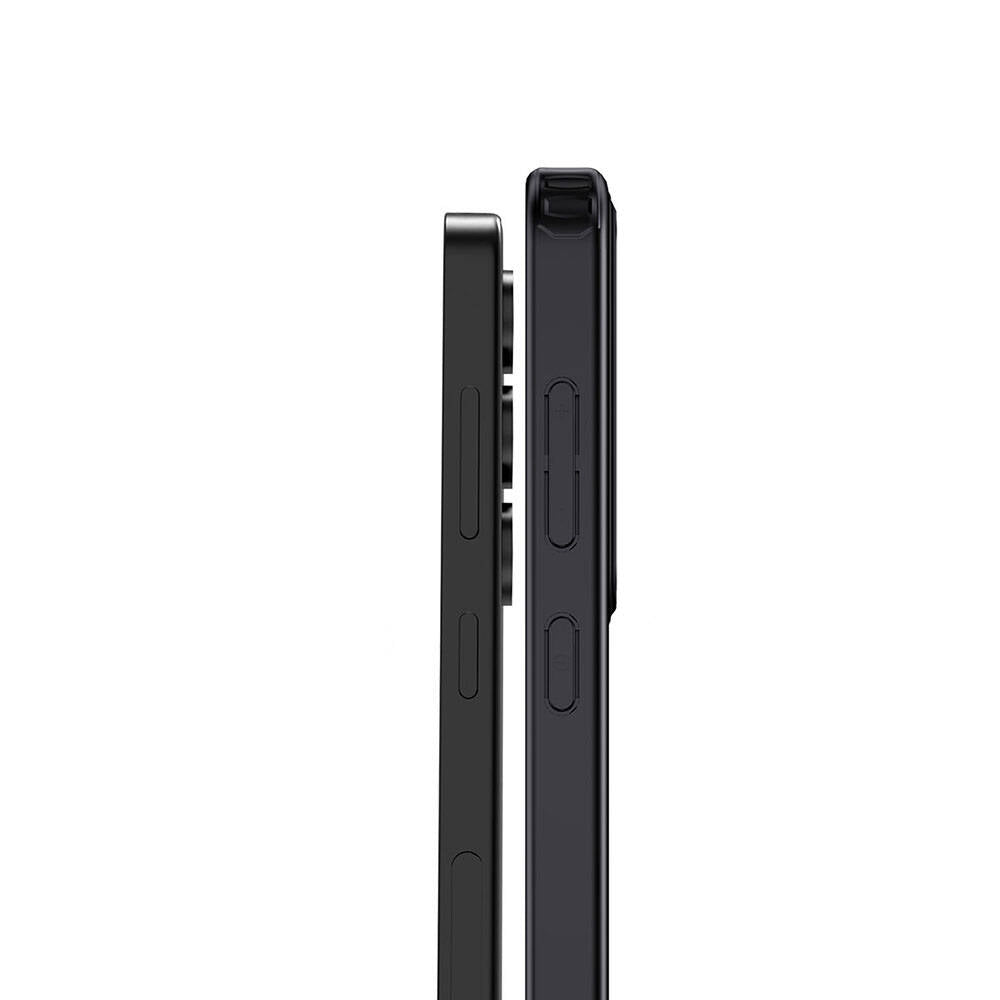Galaxy S24 Plus Kılıf Aramid Karbon Fiber M-safe Özellikli Wlons Radison Kapak Siyah