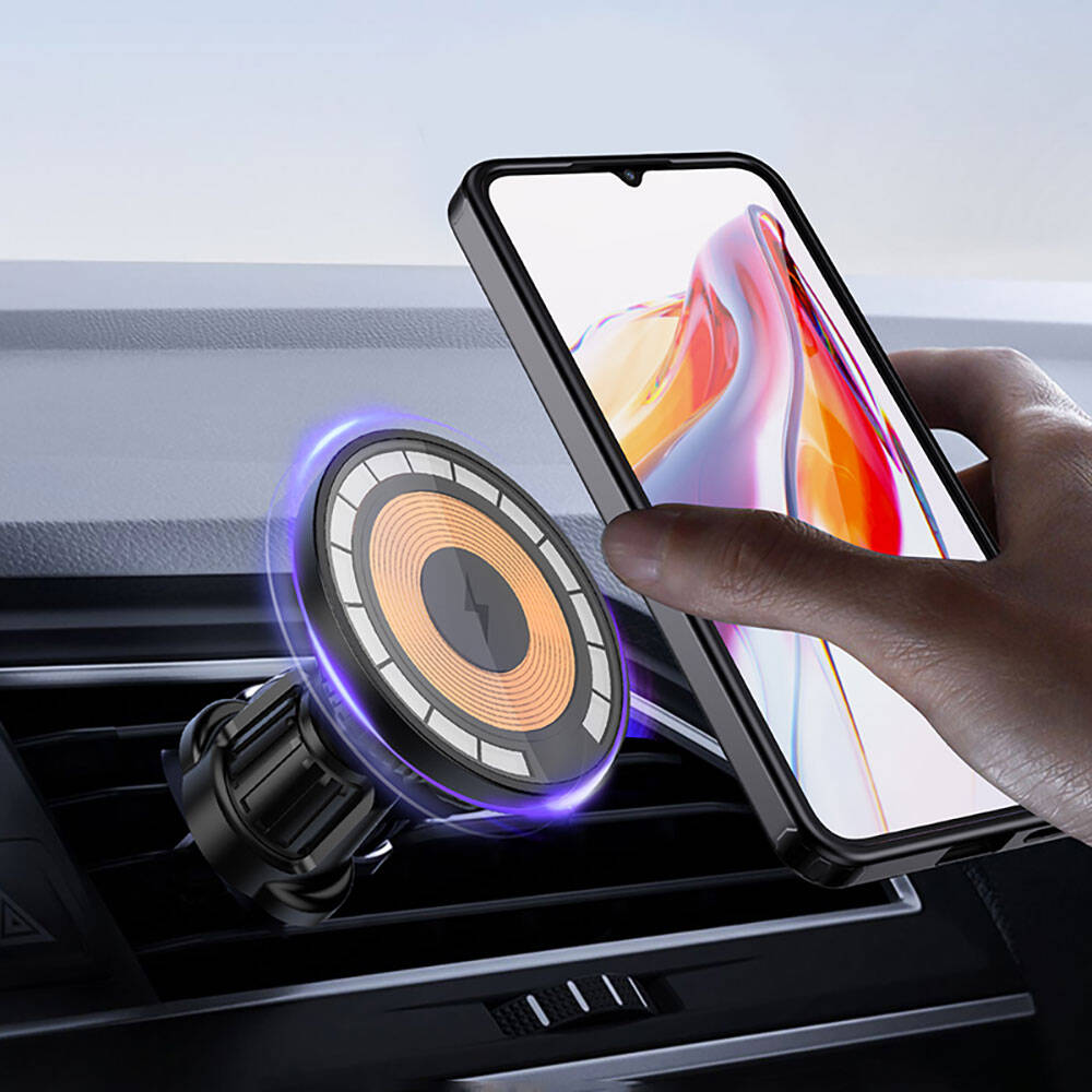 Galaxy S24 Plus Kılıf Aramid Karbon Fiber M-safe Özellikli Wlons Radison Kapak Siyah