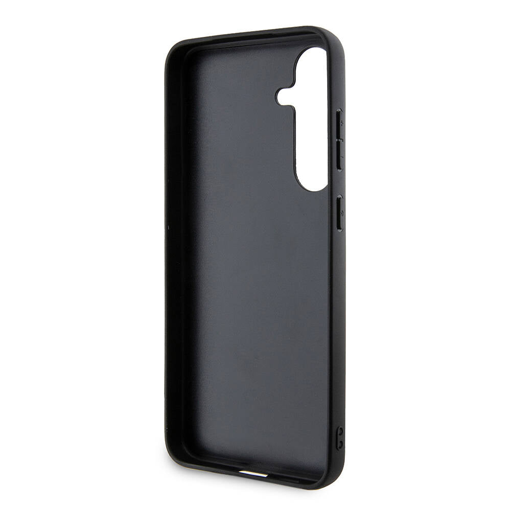Galaxy S24 Plus Case Guess Original Licensed 4G Patterned Triangle Logo Stand Leather Cover Brown